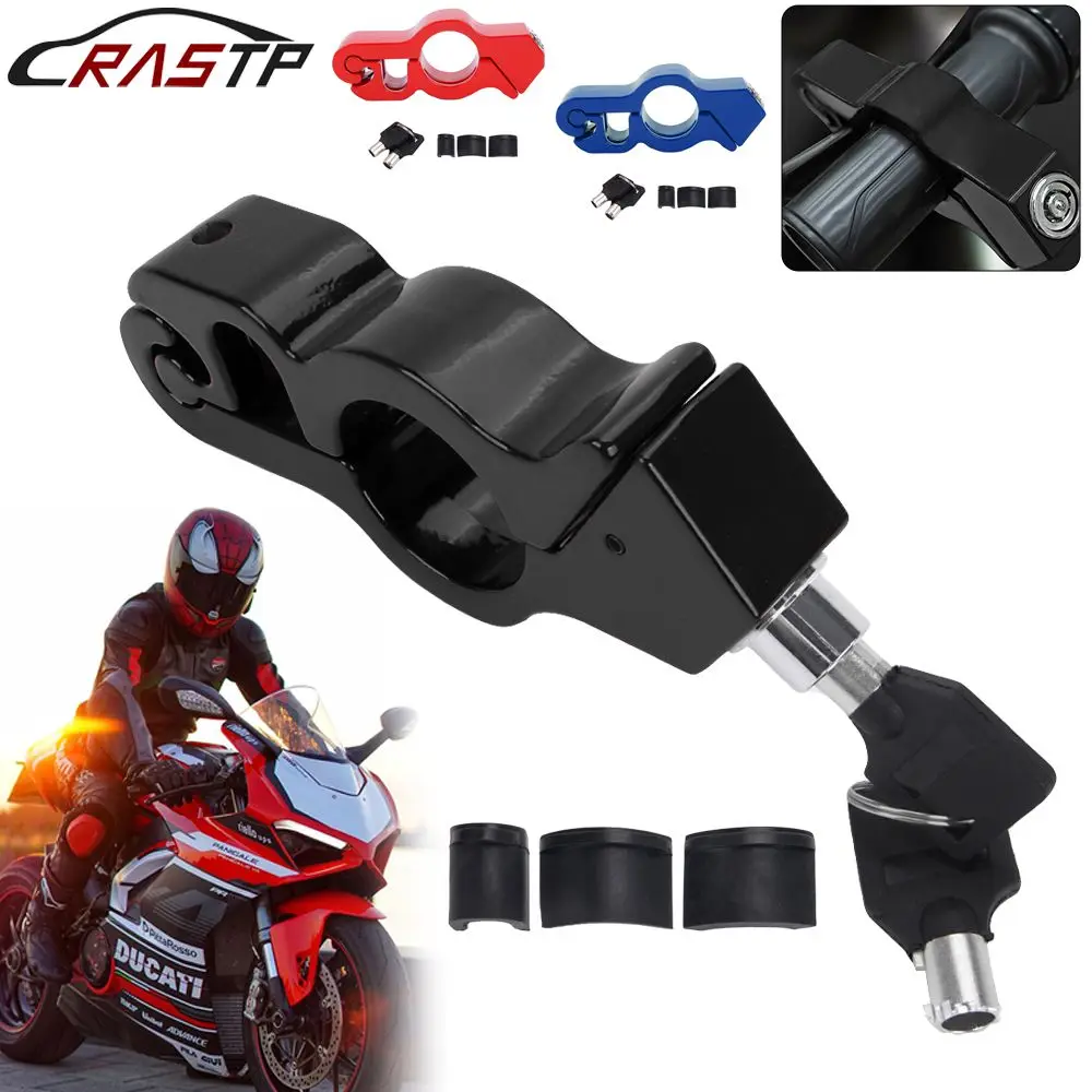 

Motorcycle Handlebar Lock Handlebar Brake Handle Solid Lock Imitating Steal Lock Pull Rod for ATV Dirt Street Bikes Anti Theft