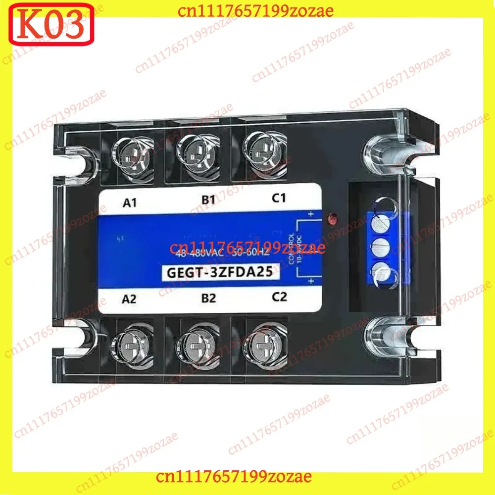 Three Phase Solid State Relay 220V 380V Motor Forward Reverse GEGT-3ZF 60A DC/AC Control Module, Replacement Parts