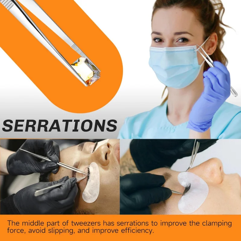 ملاقط من الفولاذ المقاوم للصدأ، ملاقط منقار النسر، مجوهرات، هواية، صناعية، إلكترونية