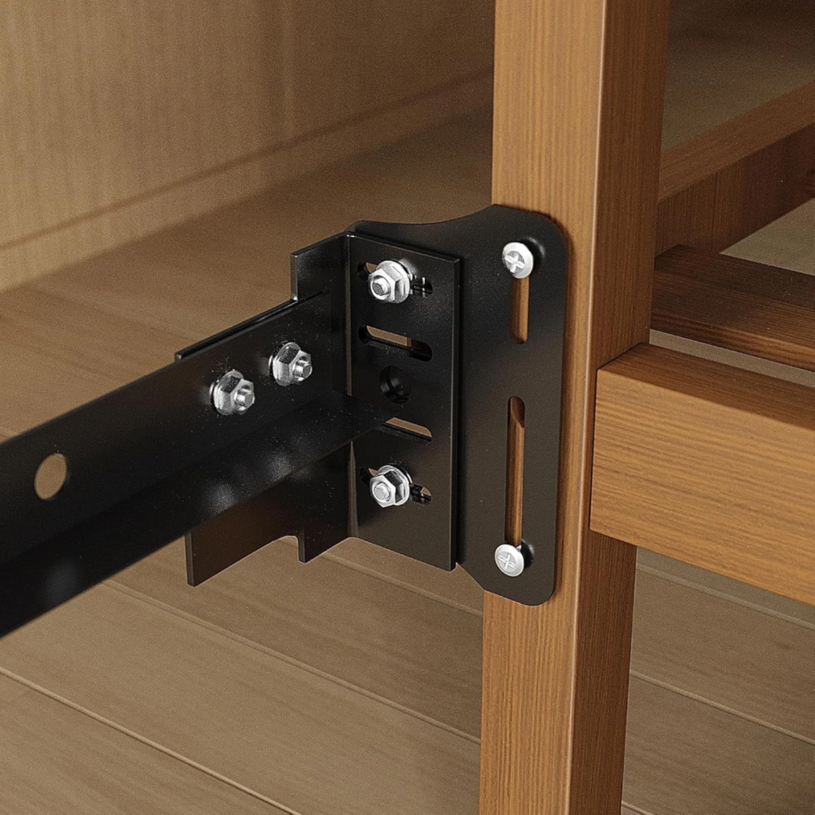 Bed Frame Adapter Brackets Metal Headboard Attachment Brackets Headboard Attachment Bracket Steel Connector Kit with Hardware