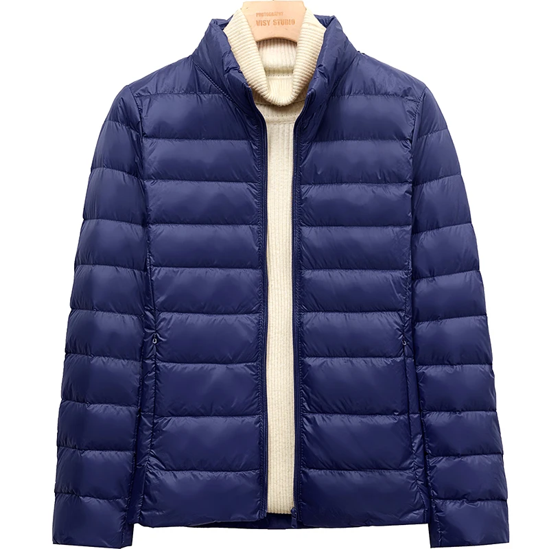 Neue 2025, ultraleichte Daunen-Pufferjacke mit Kapuze für Damen, tragbar, leicht, winddicht, für Damen, Herbst und Winter, warme Mäntel