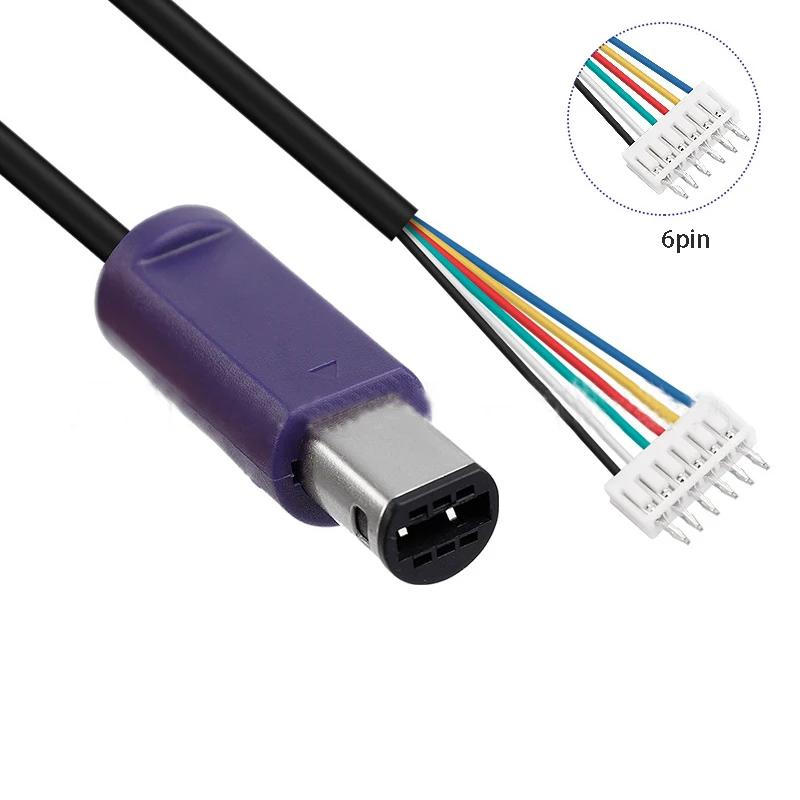 Gamepad Extention Cable for Nintendo GameCube NGC Console Replacement 6Pin Cord Handle Connection Wire