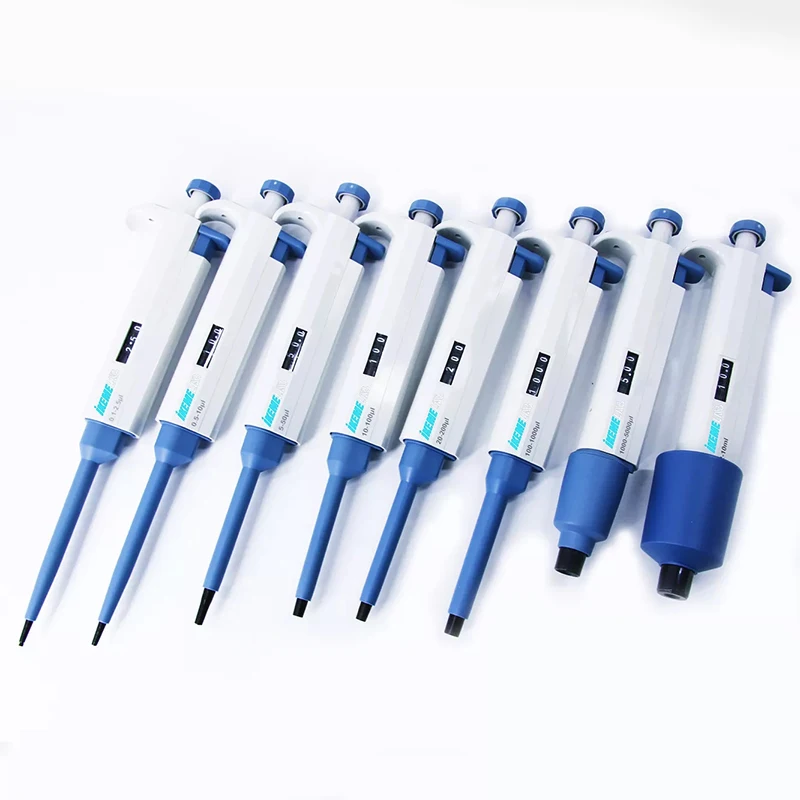 IKEME Laboratory Pipette 0.1-10ml Adjustable Pipette Gun Autclave Mechanical Single Channel Volume Pipeta With Pipette Tips