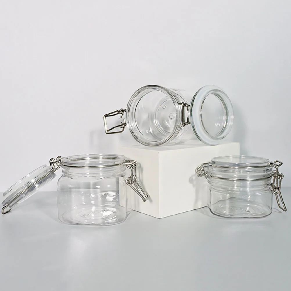 

2pcs Sealed Storage Container Transparent Jar For Honey Jam Jelly Seasoning Kitchen Supplies Bottles Honey Storage Jar