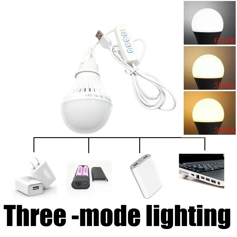 5V Led Lantern Camp Light Lamp Usb Emergency Bulb Hanging Tent Lamp for Work BBQ Fishing Repair Out Door Camping