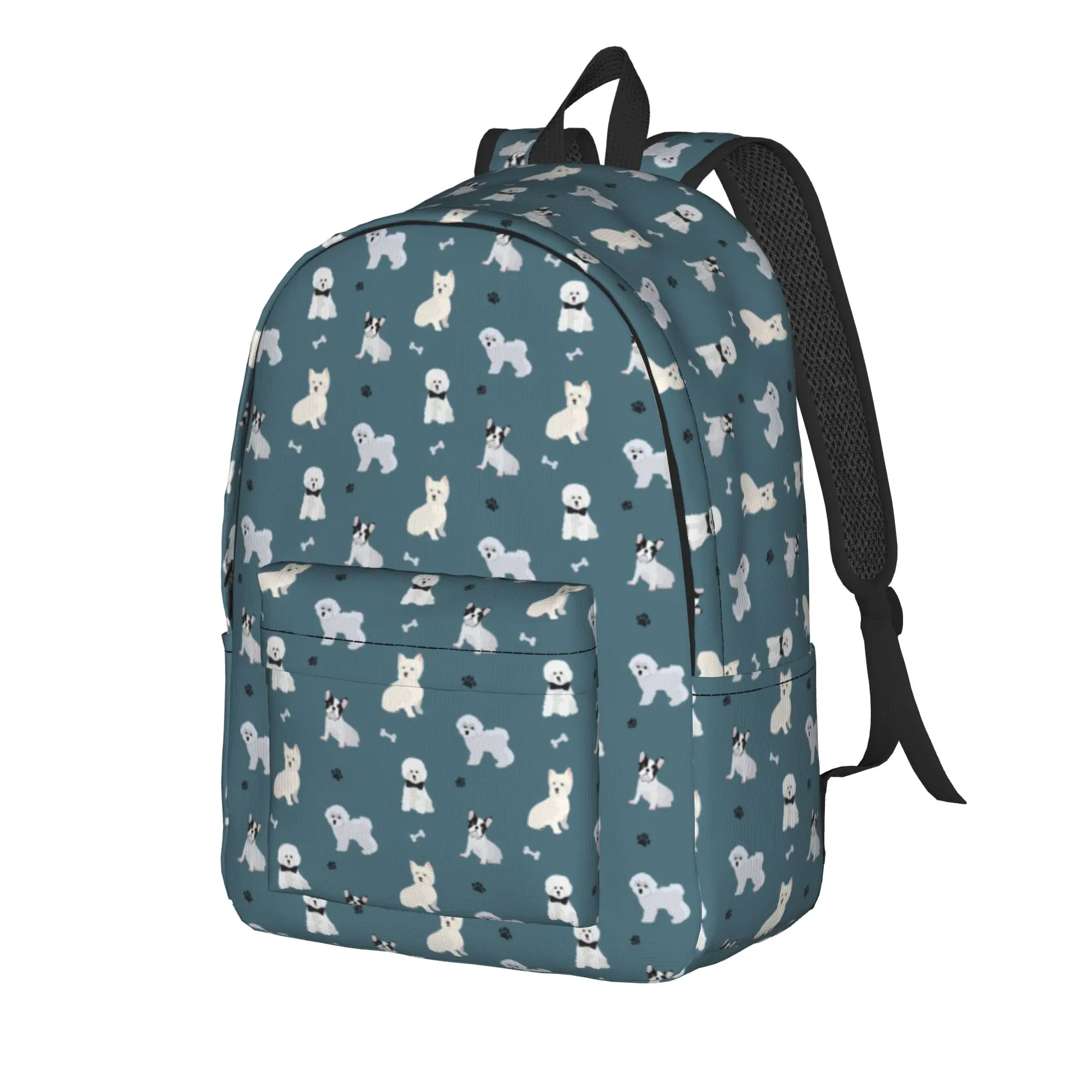 French Bulldog Dog Lover Backpack for Men Women Casual High School Business Daypack Dog Laptop Computer Canvas Bags Gift