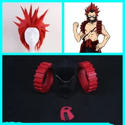 Anime My Hero Academia Kirishima Eijiro Wig Shoulder Armor Cosplay Replica Prop Decoration Character Accessories