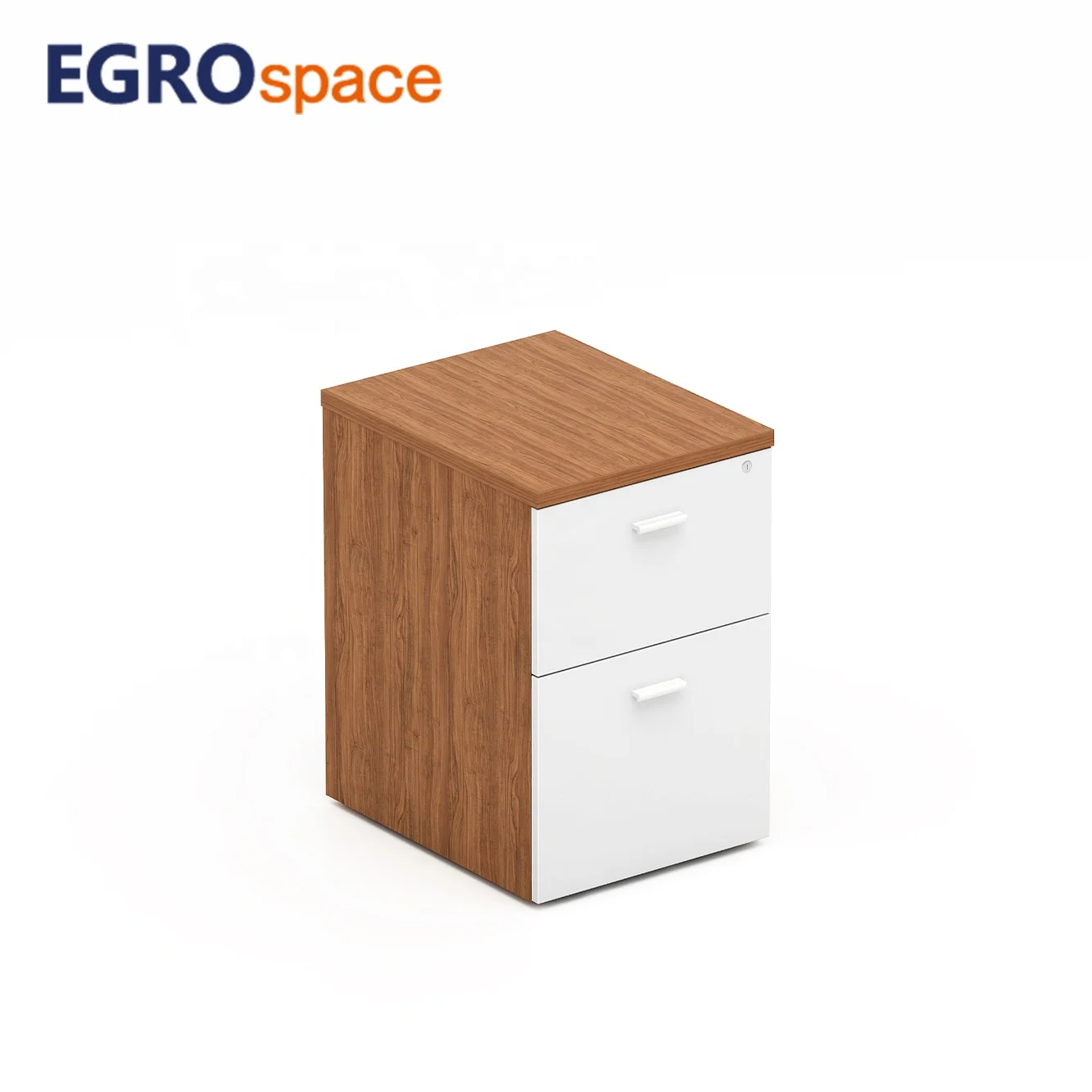 space High End Furniture File 3 Drawer Mobile Wheel Filing Lockable Wood Document Office Storage Cabinet