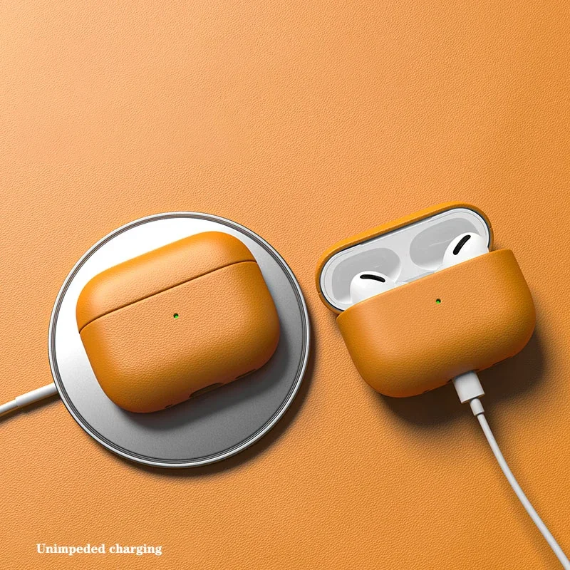 Hoesje Voor Airpods Pro2 Nd Lederen Beschermhoes Volledige Dekking Valbestendige Behuizing Air Pro 2e Generatie Mannelijke Generatie Lanyard