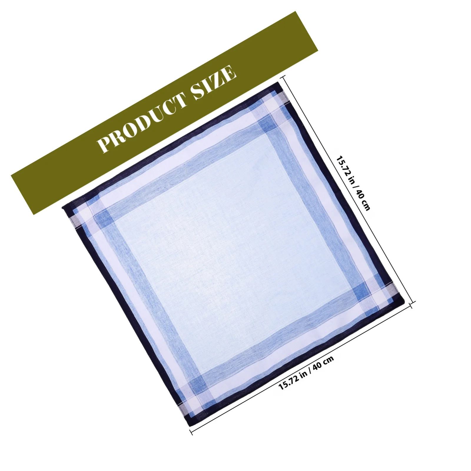 3 قطع منديل قطني بتصميم عتيق مقاس كبير ناعم ومتين وجيد التهوية مربع الجيب للرجال والنساء جيب منديل #4