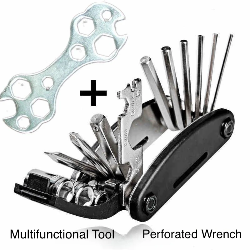 Duitsland Seiko Multifunctionele Opvouwbare Schroevendraaier 16-In-1 Zeshoekige Fietsreparatieset