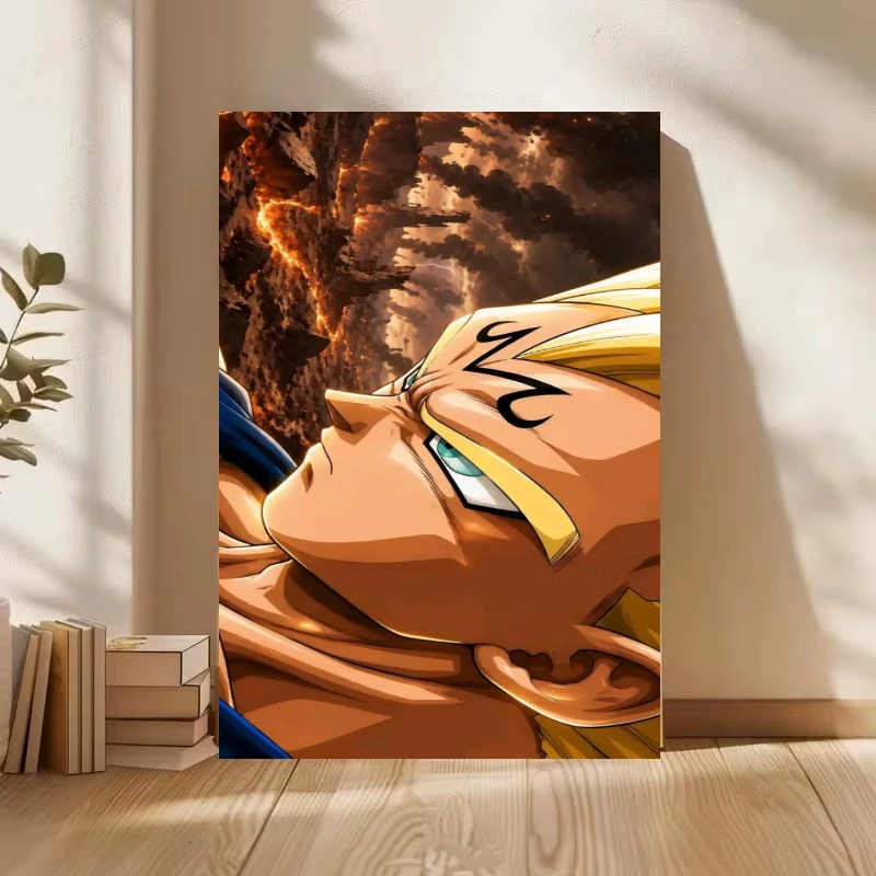 Anime Dragon Ball Majin Vegeta Close Up Portrait Oil Painting By Number Home Decor for Living Room No Frame