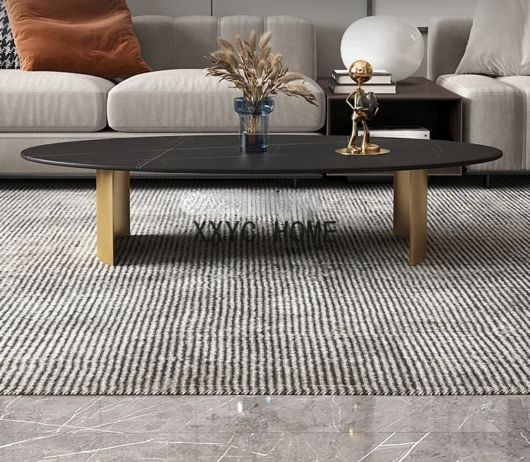 Tavolino ovale Tavolino da caffè creativo nordico semplice moderno unico in pietra