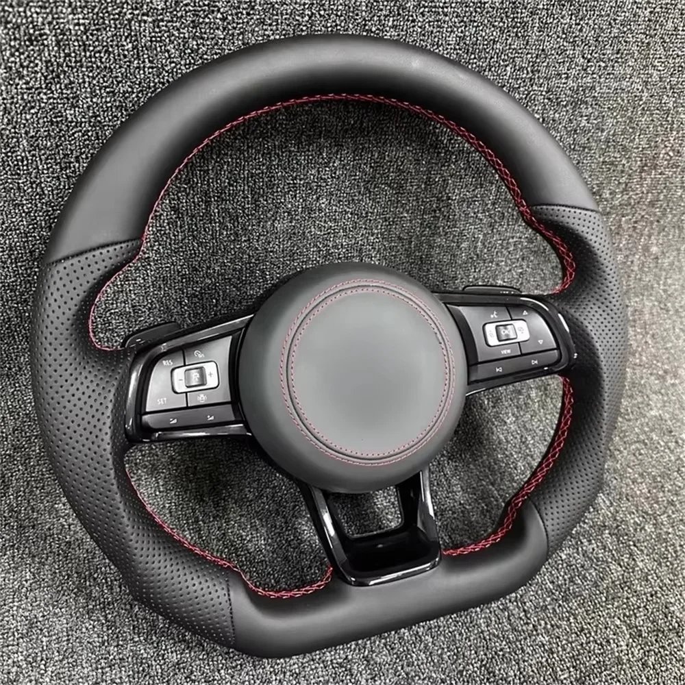 For Volkswagen VW Accessories Full Leather Steering Wheel for Polo Golf 6 GTD Jetta Tiguan Passat B7 B8 GTI GTI R GTD Golf7 Mk7