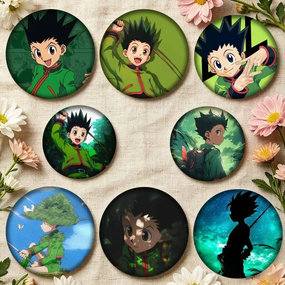H-Hunter Hunter G-Gon Freecss 25 32 44 58 75mm Badges Personalized Round Brooches Pins Accessory Gift