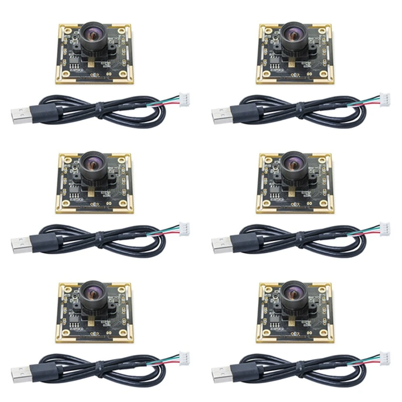 3CGRO-6PCS OV9732 Camera Module 1MP 1280X720 30Fps USB Free Driver Manual Focus With 0.5 Meter Cable For Winxp/7/8/10