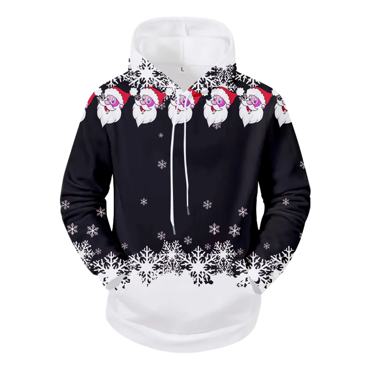 Sudaderas con capucha con estampado personalizado de Navidad para hombre, jerseys de manga larga con estampado de moda informal para primavera y otoño.