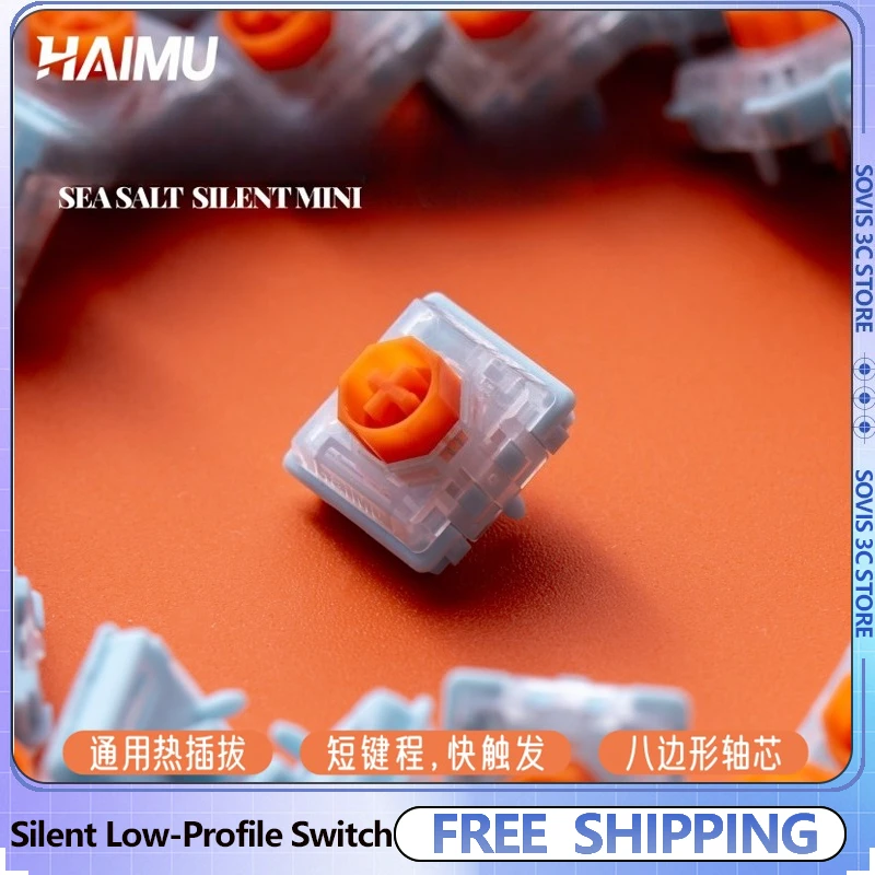 

HAIMU Sea Salt Silent Mini Switch Low-Profile Keyboard Switch 42g Hot-Swappable Customized Trigger Linear Switch Accessories