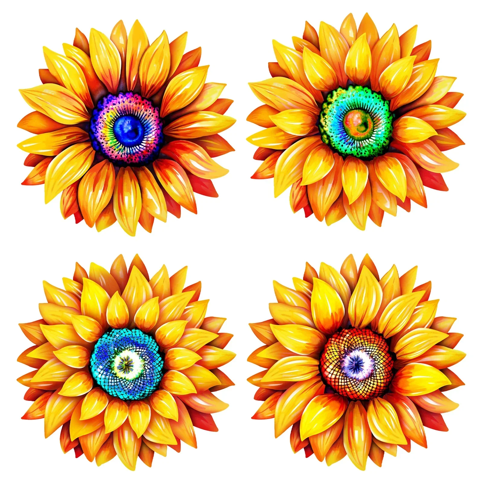 

30.5cm Metal Sunflower Wall Decor Wall Art Ornament Iron Wall Craft Long-Lasting Bright Colors for Indoor Outdoor