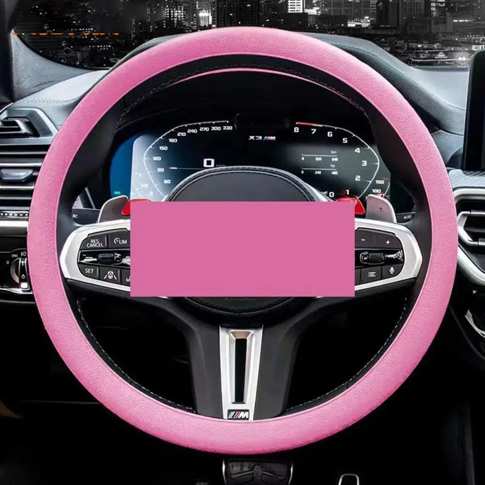 Universal Car Silicone Steering Wheel Cover Elastic Non-Slip Cover For 36-40cm Steering Wheel Multi Color Car Decor Accesso N0O6