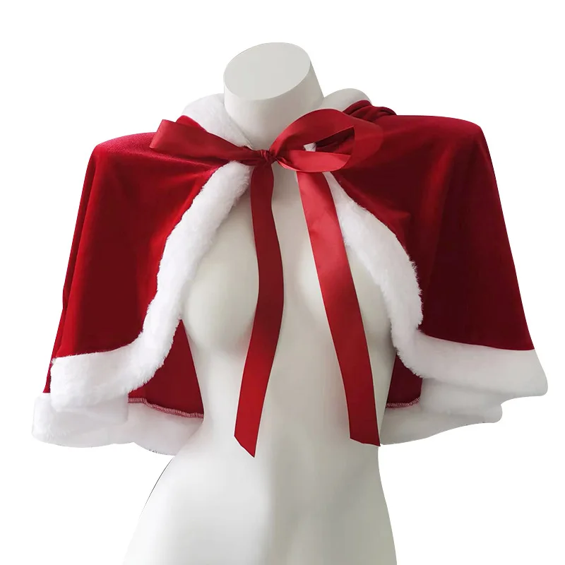 Disfraz de Navidad para mujer, traje de Cosplay de Papá Noel, capa de conejito para niña, trajes de invierno