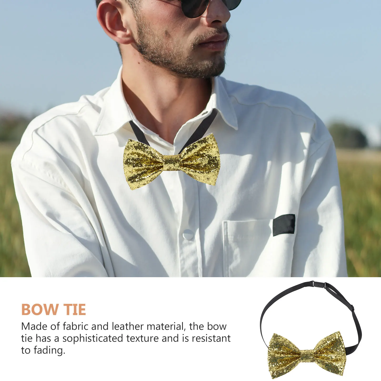 Взрослый галстук-бабочка с блестками