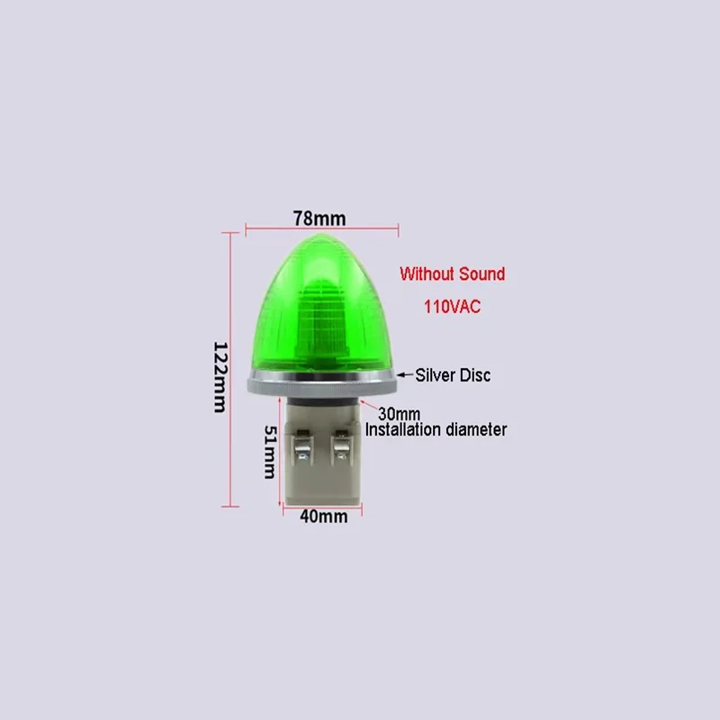 1Pcs N-TX Small Warning Lights Without Sound LED Chang Liang Alarm Lamp Always Bright Red Yellow Green Blue