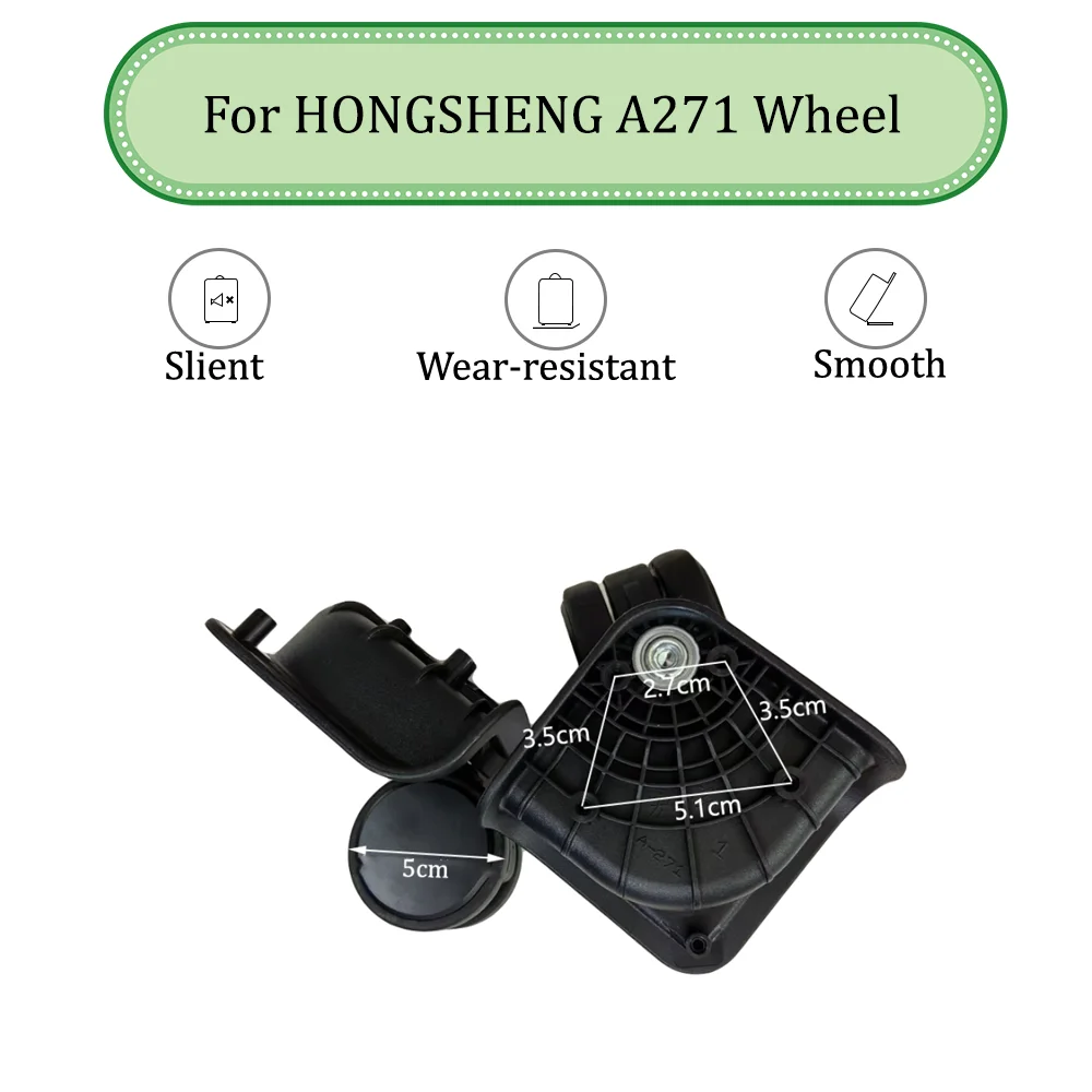 For HONGSHENG A271 Universal Wheel Replacement Suitcase Silent Smooth Shock Absorbing Durable Convenient Accessories Wheels