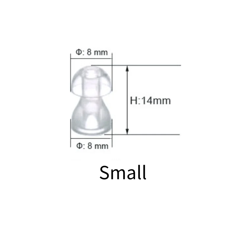 Hearing Aid Earplug Transparent Color 3 Models of Ear Plugs Eartips Domes, Ear Buds Replacements Hearing Aids Clean Accessories