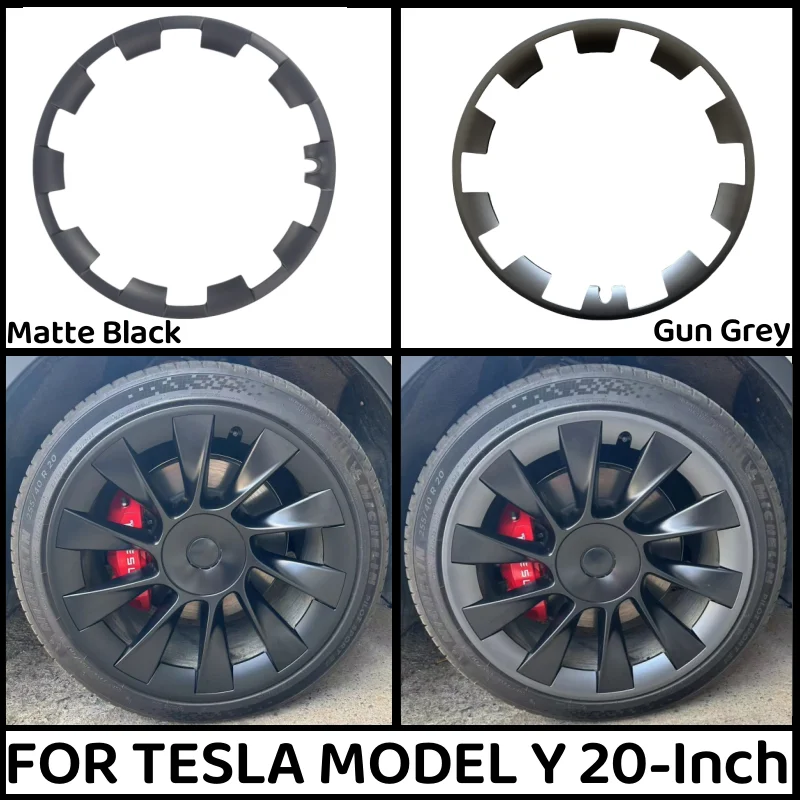 

4PCS 20 Inch Wheel Hub Cap Performance HubCap Patch Replacement Wheel Cap Full Rim Cover Accessories For Tesla Model Y 2018-2024