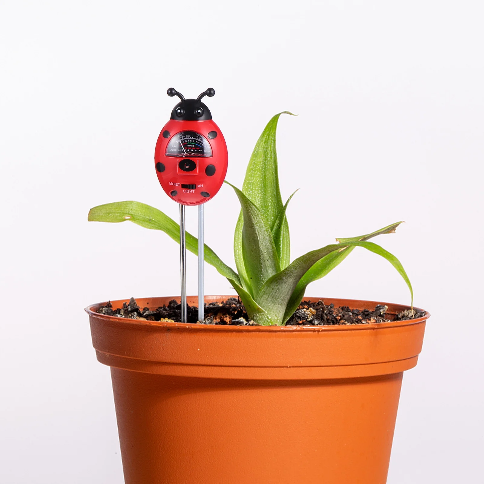 

3-In-1 Tester Ladybug Design Garden Tool For Ph Moisture Light Test Checker Kit Lawn Soil Tester Durable Soil Testing Equipment
