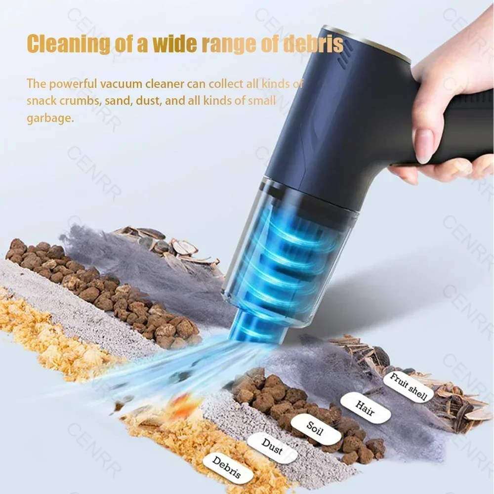 CENRR 895000PA Car Vacuum Cleaner Wireless Mini HandHeld Portable Vacuum Cleaner Powerful Cordless Cleaner Home Appliance