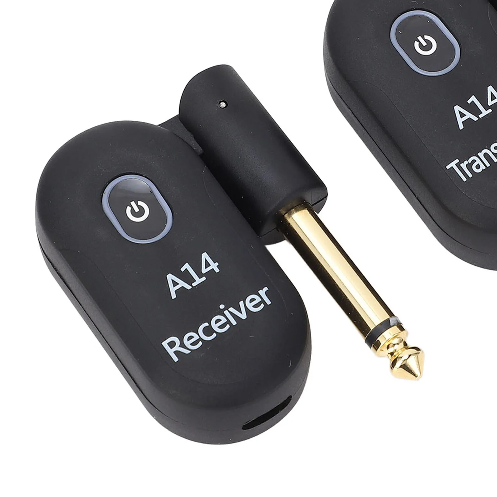 Sistema de guitarra inalámbrico, receptor transceptor eléctrico USB de 2,4 GHz, alcance de 100 pies A14 para bajo y violín con 6,35mm