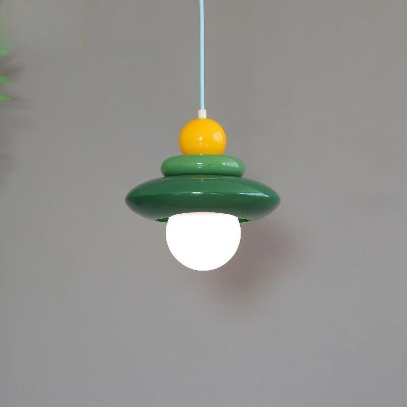LED Macaron Colored Pendant Light Nordic Creative Designer Peach Pink Entrance Restaurant Bar Counter Bedroom Bedside Chandelier
