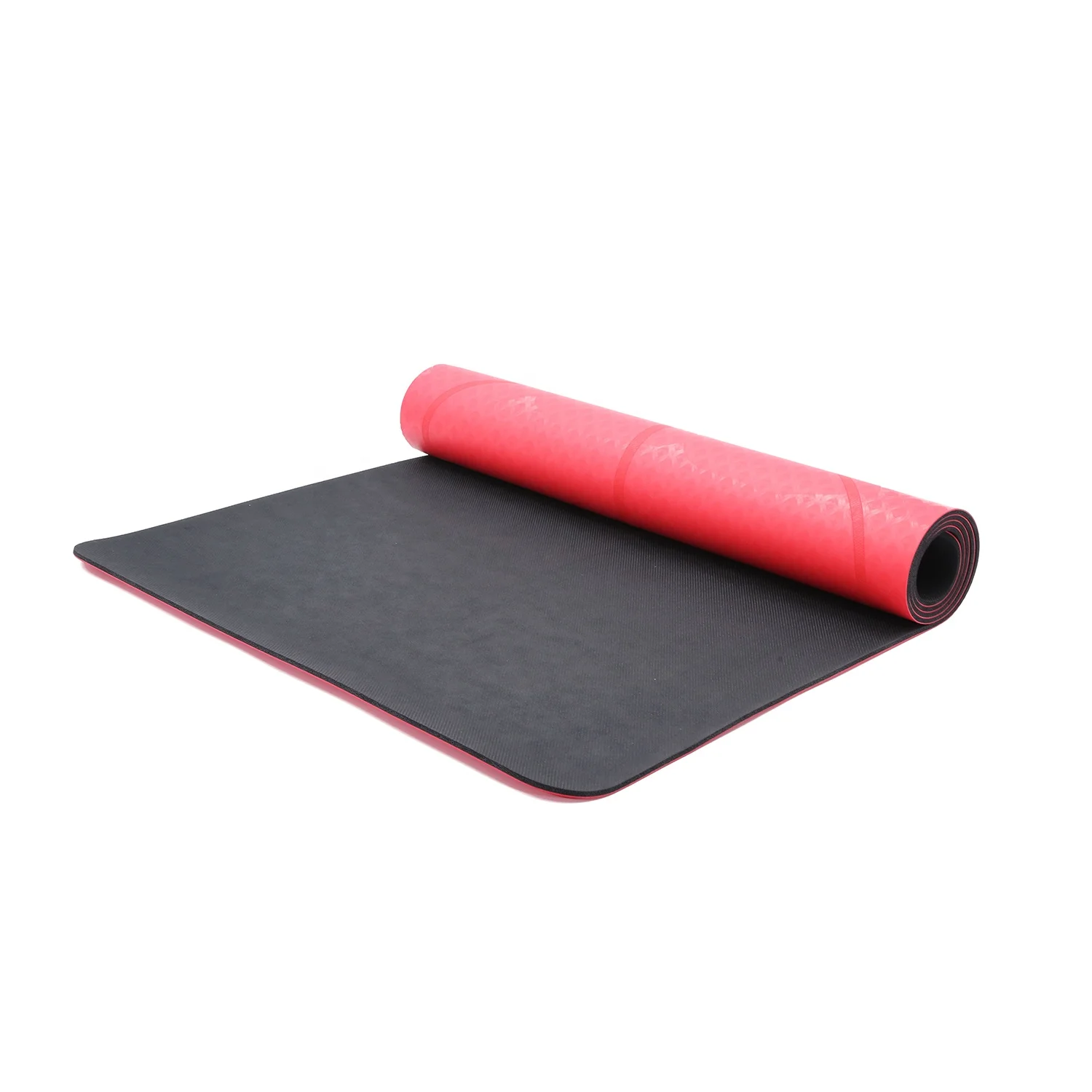 

Extra Non Slip Yoga mat with Alignment Lines Eco Friendly Rubber for Hot Yoga and Bikram or Travel Yoga fitness mat factory