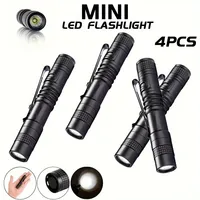 1-4PCS Mini Portable LED Pen Light Pocket Ultra Bright High Lumens Handheld Flashlight Torch For Outdoor Camping Emergency