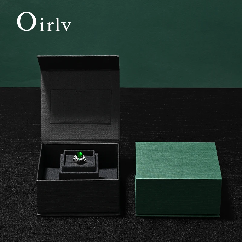 Oirlv Ring Box Ingeniously Designed with a Specialized Slot for Secure Jewelry Placement Boasting a Sophisticated Structure Gift