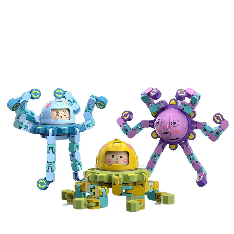 Emoji – Fidget Spinner mécanique, jouet anti-Stress Transformable et Portable, Cool 360 °   Jouet de bureau rotatif pour les fans adultes et adolescents