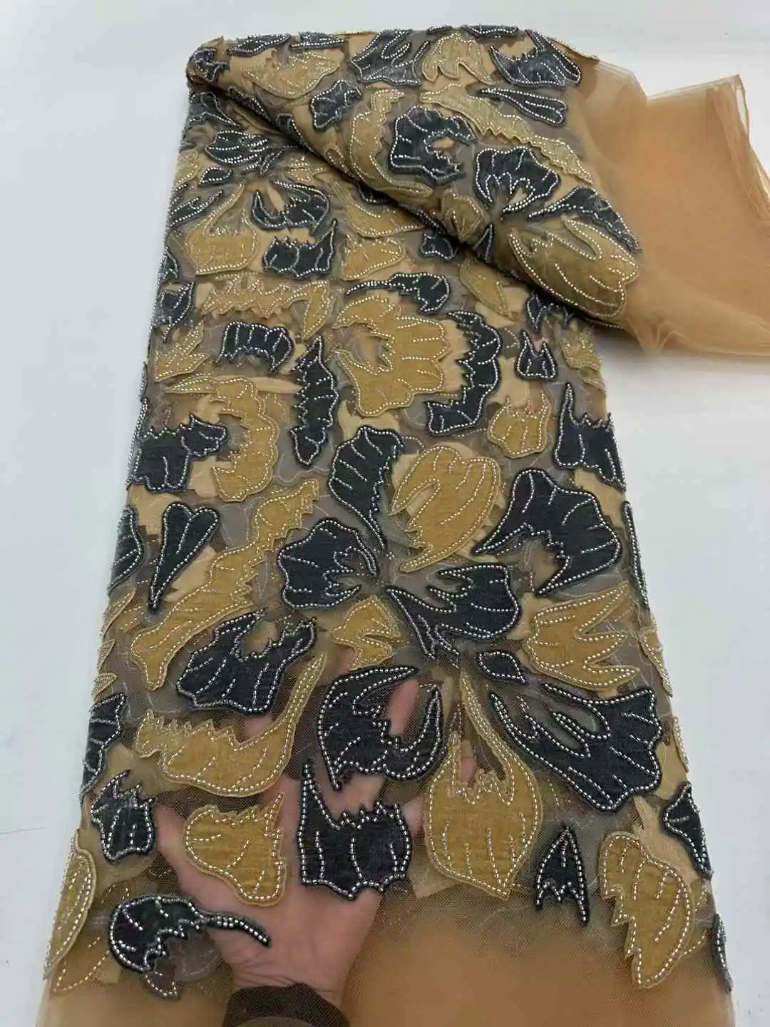 오스트리아 자수 벨벳 스톤 원단, 웨딩 이브닝 원피스, 섬세하고 우아한 최신 우수한 품질, 2025 NN_2681Z