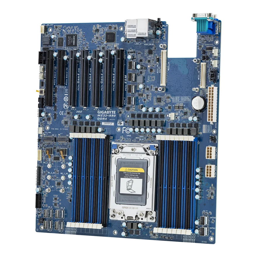 MZ32-AR0 REV 3.0 DDR4 PCI-E4.0 Server Motherboard Support 280W 7H12/7R32/7T83 AMD EPYC 7003 Series Processors