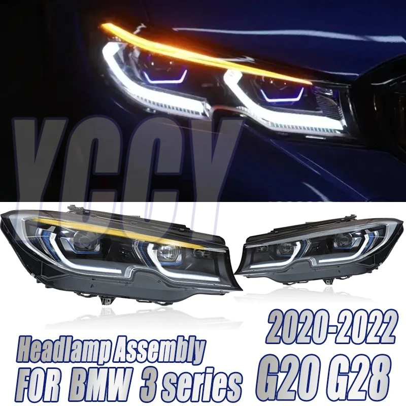 

Светодиодные фары в сборе для BMW 3 серии G20 G28 2020-2022, светодиодные фары Plug and Play со светодиодной подсветкой, модернизирующие фары