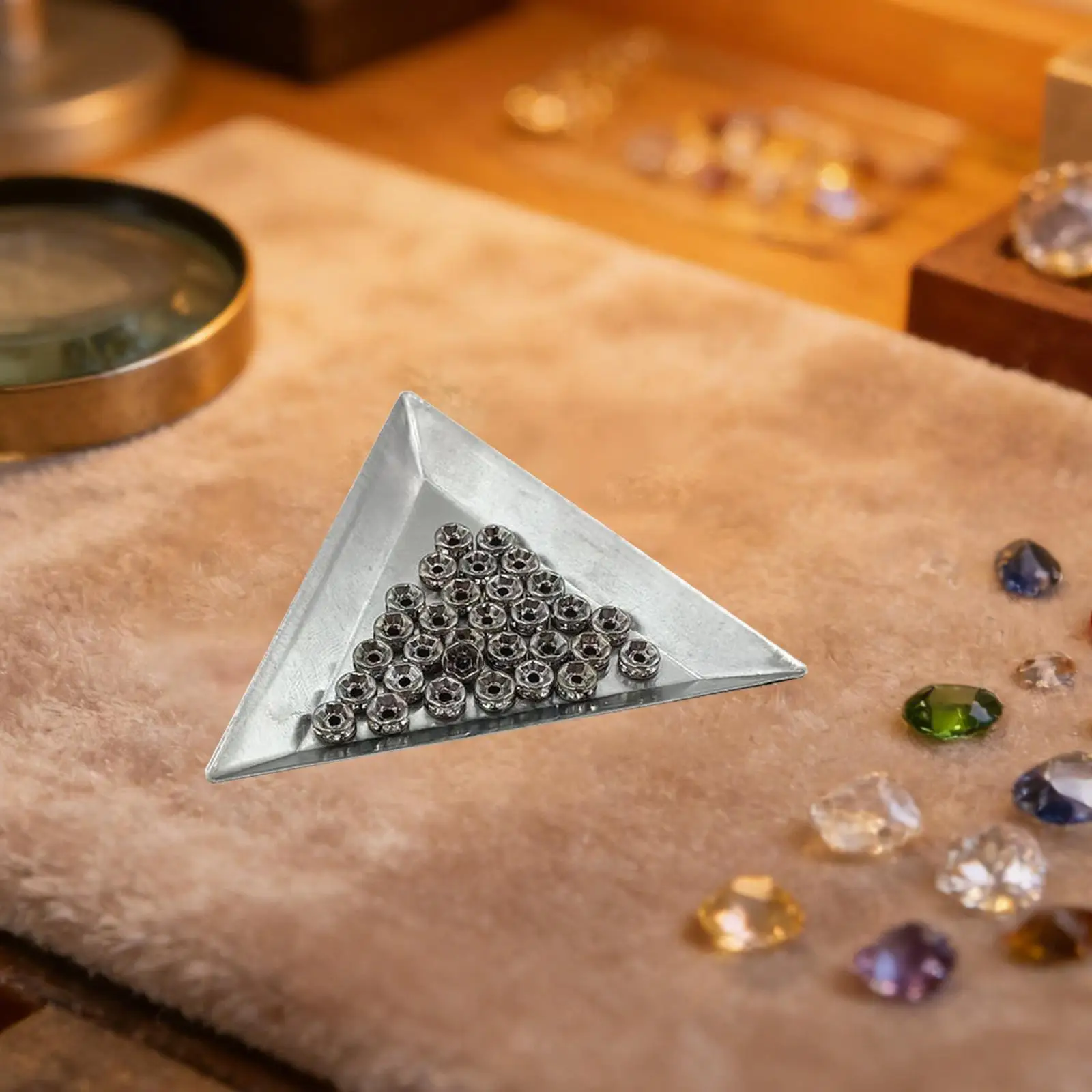 Bead Sorting Tray Triangle Organizer Beadwork Holder Bead Storage Solution for Beginner Beading Jewelry Making Gemstones