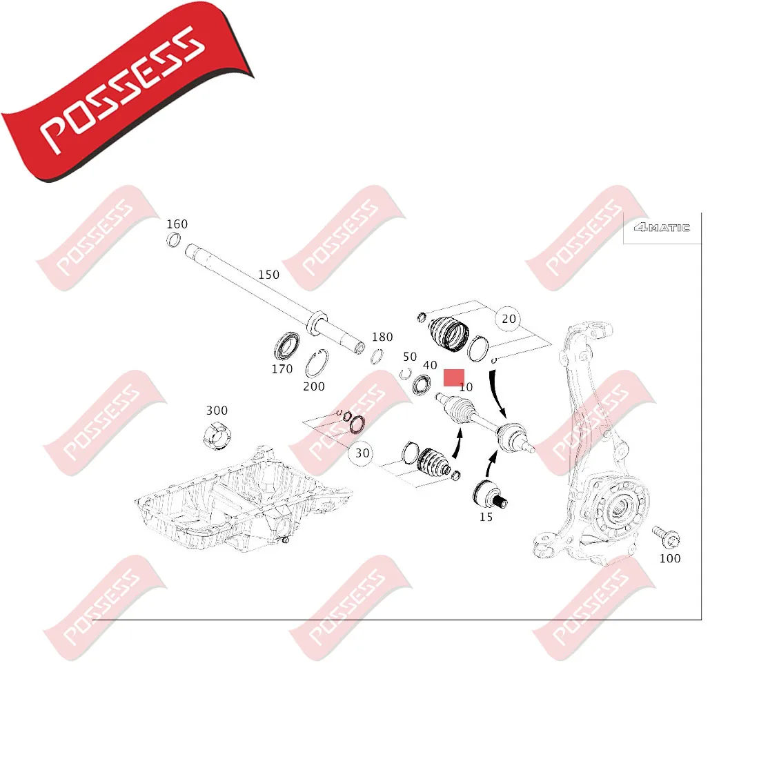 Front Axle Drive Shaft Assembly With Constant Velocity Universal Joint For Mercedes Benz S-Class W222 X222 C217 4Matic 2013-2020