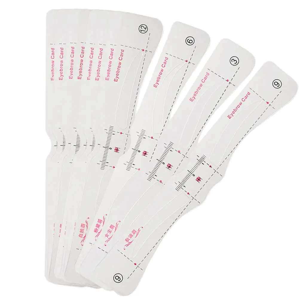 Zestaw szablonów silikonowych do definiowania brwi, narzędzie do samodzielnego modelowania i stylizacji brwi do makijażu.