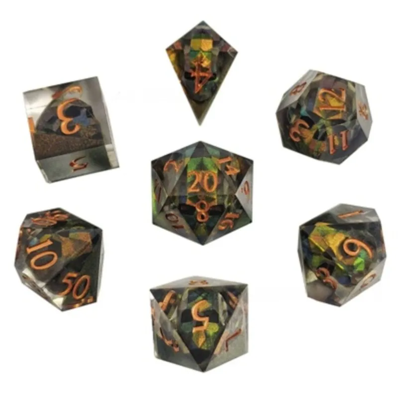 نرد متعدد السطوح برأس جمجمة DnD، ينطبق على لعبة لوحة المجموعة DND Kesululun and Dungeon D20 D12 D10 D8 D6 D4