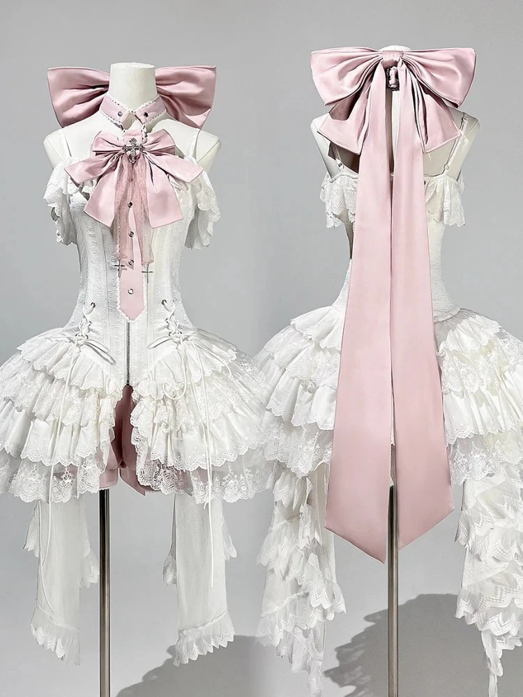 2025 giapponese dolce ragazza fiocco nastro Lolita balletto leggero Lo vestito elegante Cla principessa Jsk bretella Cos Comic-Con set di abiti
