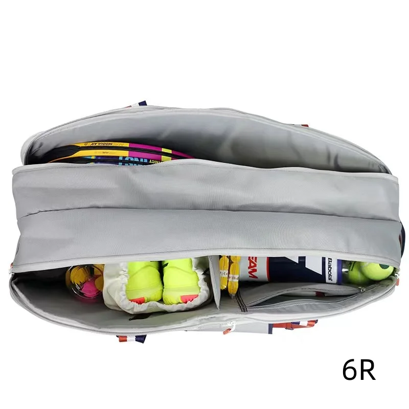 Wilson 2024 Team Roland Garros Mochila francesa abierta multifuncional de gran capacidad naranja azul gris bolsa de tenis de doble hombro