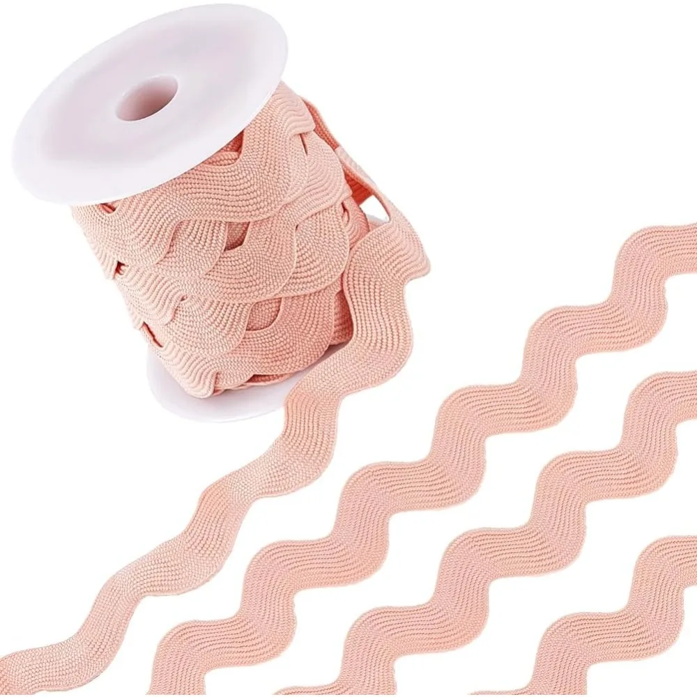 

1.34 Inch Jumbo RIC Rac Ribbon 10 Yards Huge Rick Rack Trim Ricrac Christmas Zig Zag Wave Bending Fringe Trim Woven kit