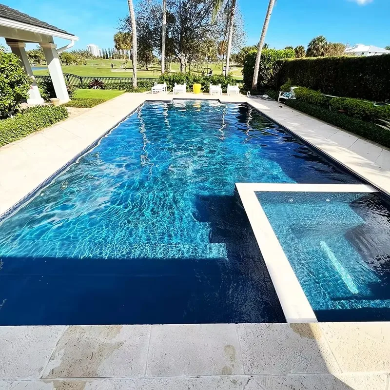 Customized 8m 10m 12m House Home Adults Fiberglass Pools Swimming Outdoor Fiberglass Big Underground Spa Pool And Jacuzzi