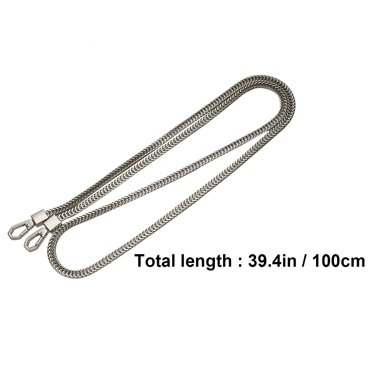 メタルバッグチェーン レディース シルバー クロスボディストラップ DIY ショルダーバッグ パースアクセサリー スムースグロッシーデザイン メタルハンドバッグチェーン